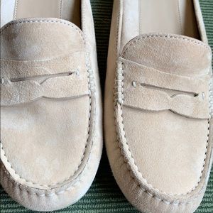 Johnston & Murphy Beige Suede Slides